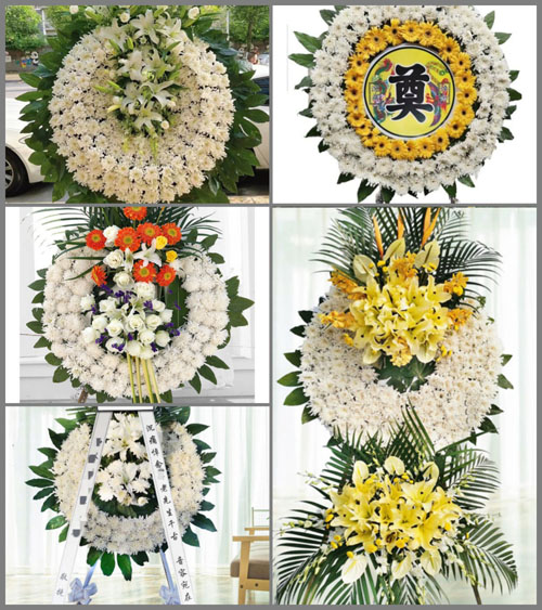 浙江省湖州安吉县孝丰镇赤坞村花圈速递
